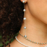 Dripping Pearl Delicate Drop Earrings
