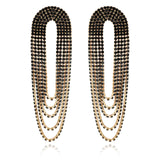 Crystal Drape Fringe Earrings