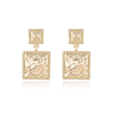 Repeated Square Dangle Earrings