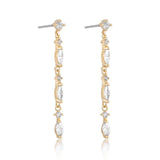 Dainty Linear Crystal Drop Earrings