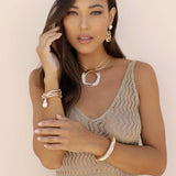 Liquid Gold Pearl Drop Earrings