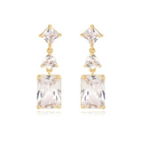 Reflective Crystal Dangle Earrings