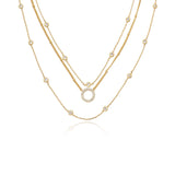 Monroe Crystal Strand Layered Necklace