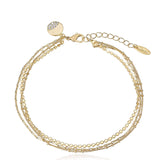 Crystal Dipped Multi Chain Anklet