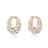 Classic Pearl Cluster Stud Earrings