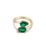 Crystal Teardrop Wrap Ring
