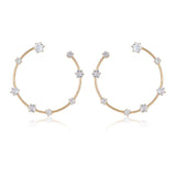 Celestial Large Wire & Crystal Ring Earrings