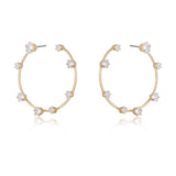 Celestial Large Wire & Crystal Ring Earrings