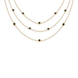 Crystal Dot Layered Necklace