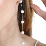 Dripping Pearl Delicate Drop Earrings