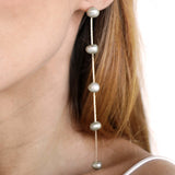 Dripping Pearl Delicate Drop Earrings