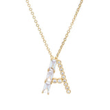 Mixed Crystal Initial Necklace