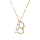 Mixed Crystal Initial Necklace