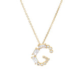Mixed Crystal Initial Necklace
