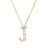 Mixed Crystal Initial Necklace