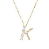 Mixed Crystal Initial Necklace