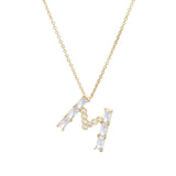 Mixed Crystal Initial Necklace