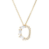 Mixed Crystal Initial Necklace