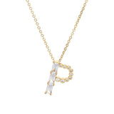 Mixed Crystal Initial Necklace