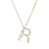 Mixed Crystal Initial Necklace