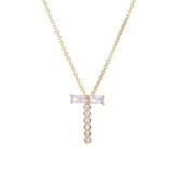 Mixed Crystal Initial Necklace