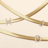 Initial Herringbone Necklace