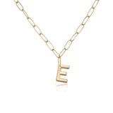 Paperclip Link Initial Necklace