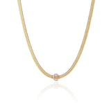 Initial Herringbone Necklace