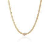 Initial Herringbone Necklace