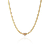 Initial Herringbone Necklace