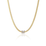 Initial Herringbone Necklace