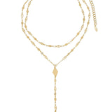 Augustine Layered Lariat Necklace