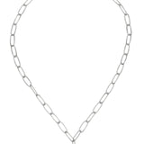 Paperclip Link Initial Necklace