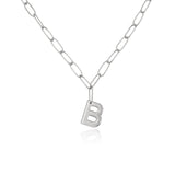 Paperclip Link Initial Necklace