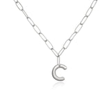 Paperclip Link Initial Necklace