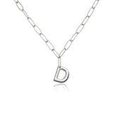 Paperclip Link Initial Necklace