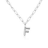 Paperclip Link Initial Necklace