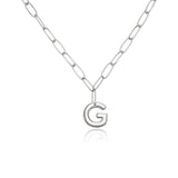 Paperclip Link Initial Necklace