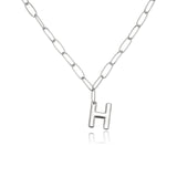 Paperclip Link Initial Necklace