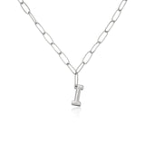 Paperclip Link Initial Necklace
