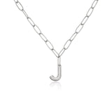 Paperclip Link Initial Necklace