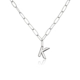 Paperclip Link Initial Necklace
