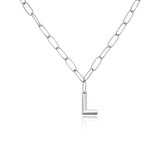 Paperclip Link Initial Necklace