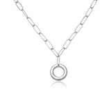 Paperclip Link Initial Necklace