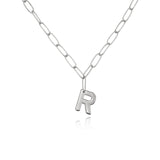 Paperclip Link Initial Necklace