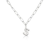 Paperclip Link Initial Necklace