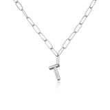 Paperclip Link Initial Necklace