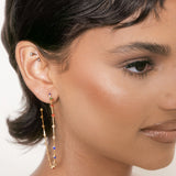 Simple Spark Crystal Hoops