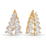 Front and Back Crystal Dangle Earrings