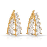 Front and Back Crystal Dangle Earrings